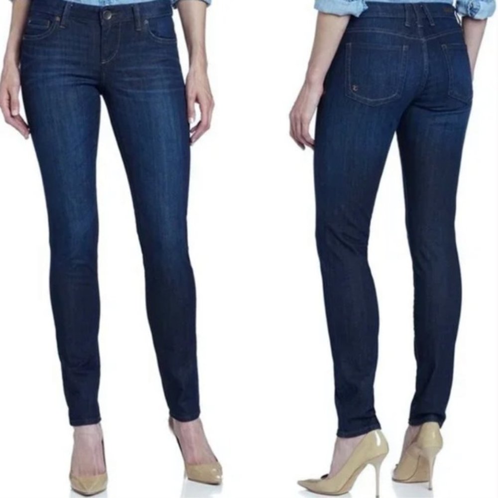 Kut From The Kloth Diana Skinny Jeans Size 2 Dark Blue Stretch Denim Minimalist